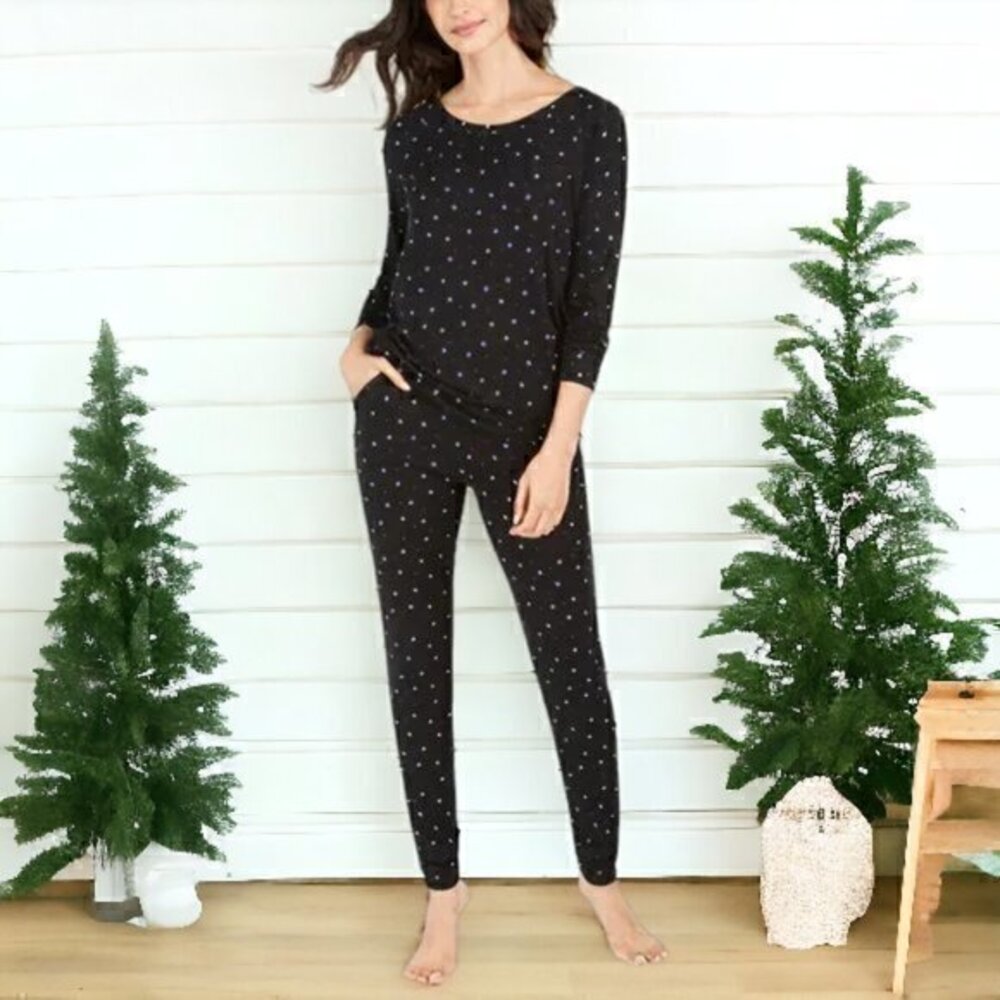 Alfani Printed Pajamas Set- Toss Daisy Dot~XS